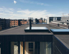Elegante glazen oplossing voor platte daken